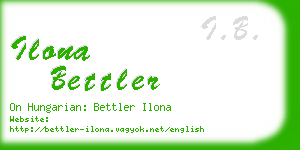 ilona bettler business card